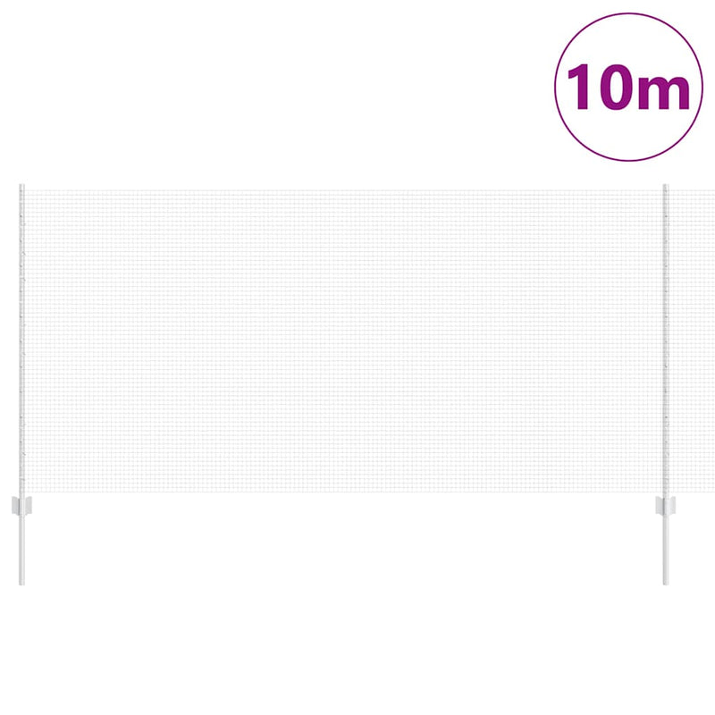 vidaXL Kerítés oszlopokkal Ezüst 1.2 x 10 m Acél