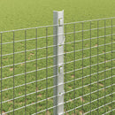 vidaXL Kerítés és Oszlop Ezüst 1,2 x 10 m Acél
