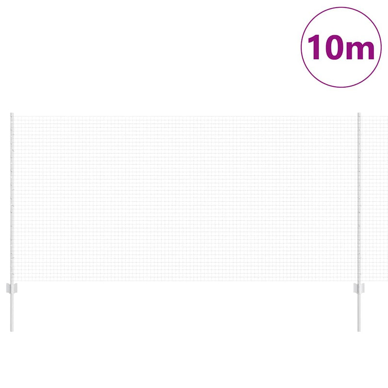 vidaXL Kerítés oszlopokkal Ezüst 1.2 x 10 m Acél