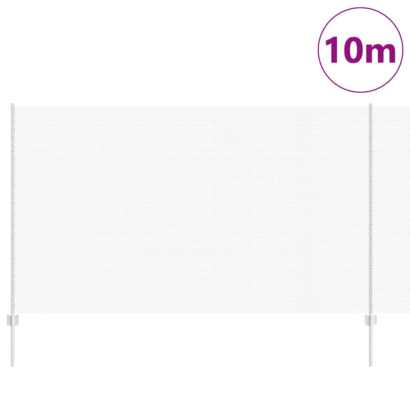 vidaXL Kerítés oszlopokkal Ezüst 1.4 x 10 m Acél