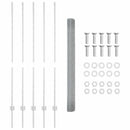 vidaXL Kerítés és Oszlop Ezüst 1,4 x 10 m Acél