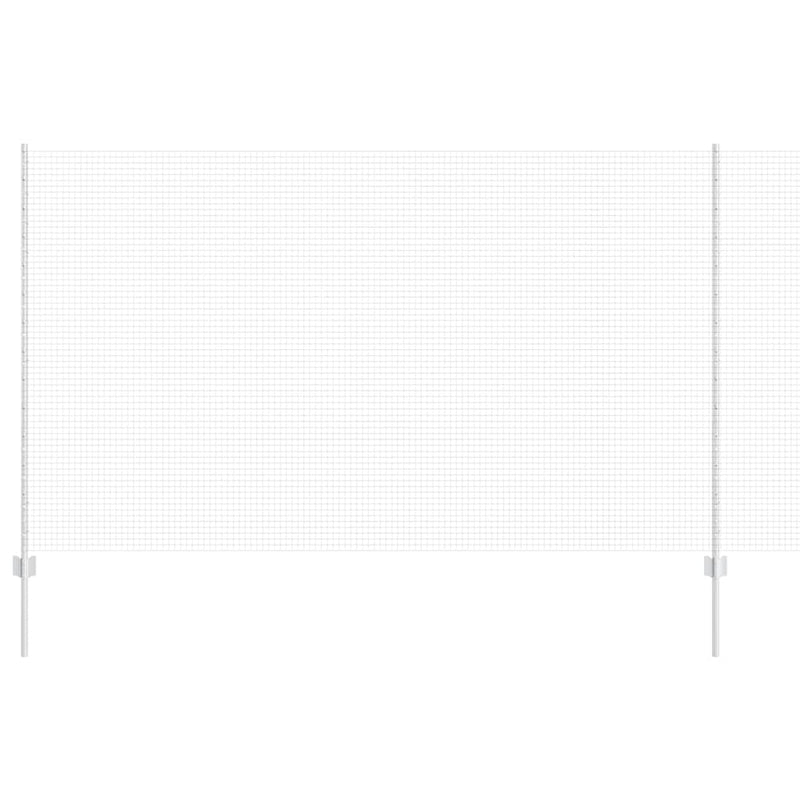 vidaXL Kerítés oszlopokkal Ezüst 1.4 x 10 m Acél