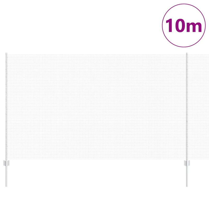 vidaXL Kerítés oszlopokkal Ezüst 1.4 x 10 m Acél