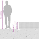 vidaXL Kerítés és Oszlop Ezüst 0,4 x 25 m Acél