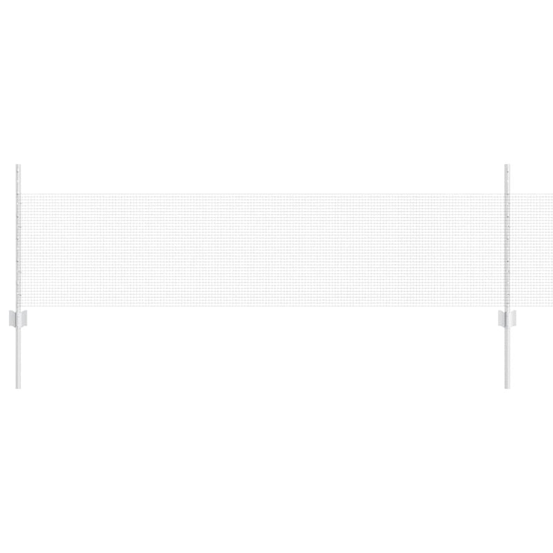 vidaXL Kerítés és Oszlop Ezüst 0,5 x 25 m Acél