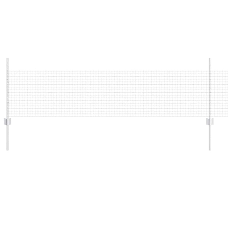 vidaXL Kerítés és Oszlop Ezüst 0,5 x 25 m Acél