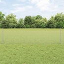 vidaXL Kültéri hegesztett drótkerítés oszlopokkal 25 x 0,5 m Ezüst