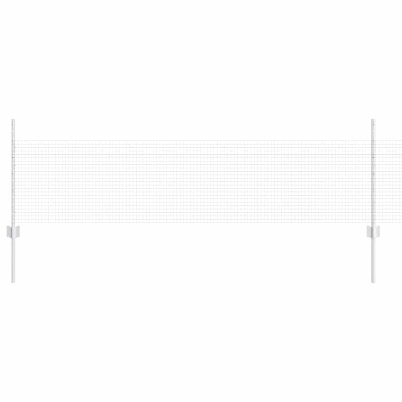 vidaXL Kerítés és Oszlop Ezüst 0,5 x 25 m Acél