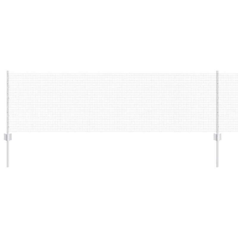 vidaXL Kerítés és Oszlop Ezüst 0,6 x 25 m Acél