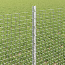 vidaXL Kerítés és Oszlop Ezüst 0,6 x 25 m Acél