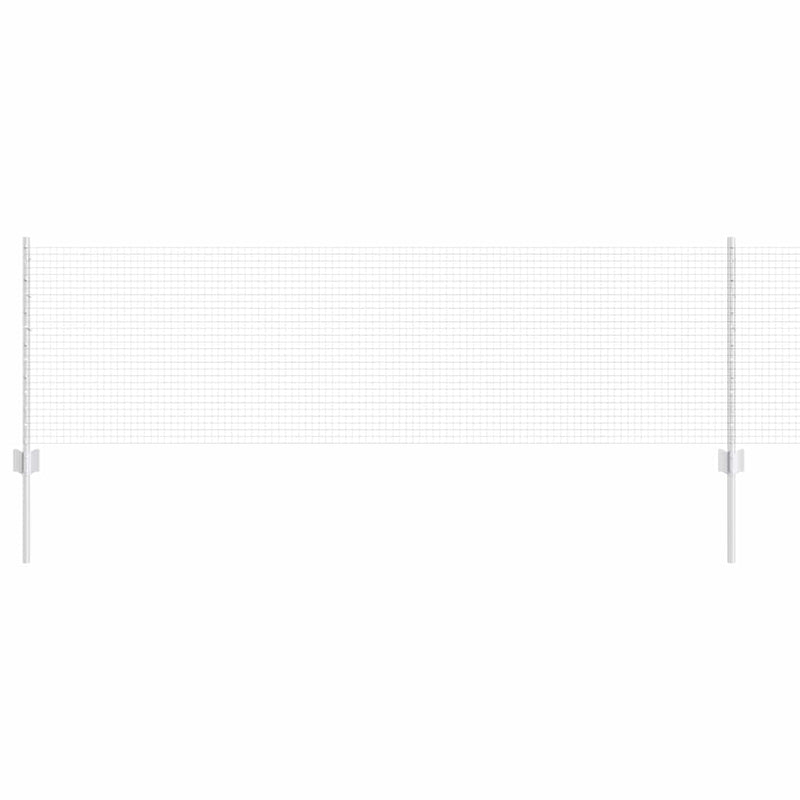 vidaXL Kerítés és Oszlop Ezüst 0,6 x 25 m Acél