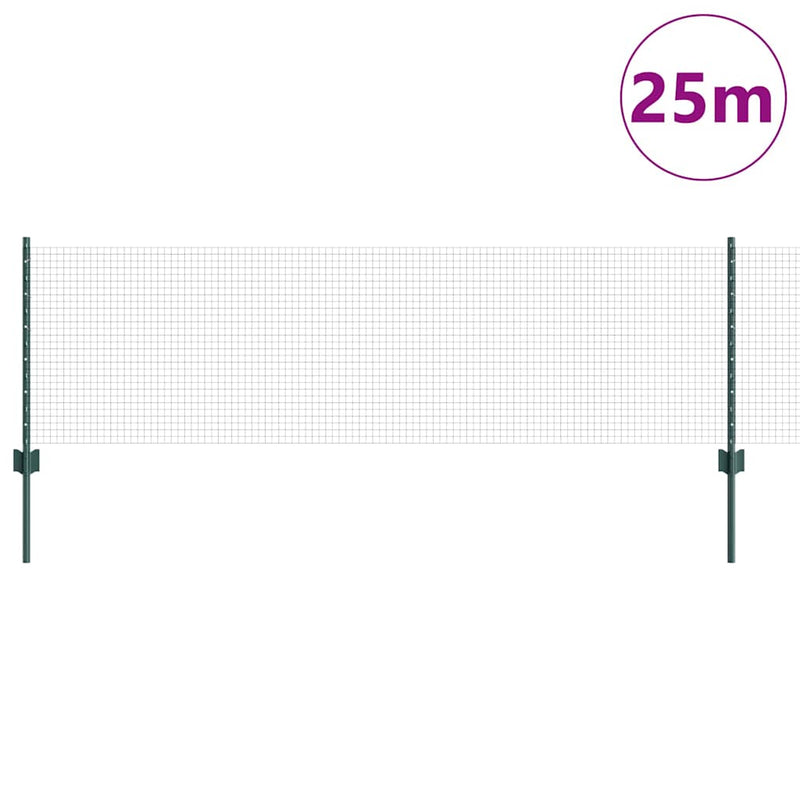 vidaXL Kerítés oszlopokkal Ezüst 0,6 x 25 m Acél