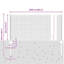 vidaXL Kerítés és Oszlop Ezüst 0,6 x 25 m Acél