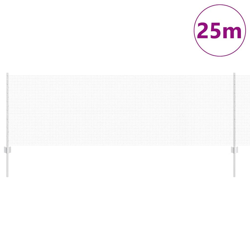 vidaXL Kerítés és Oszlop Ezüst 0,8 x 25 m Acél