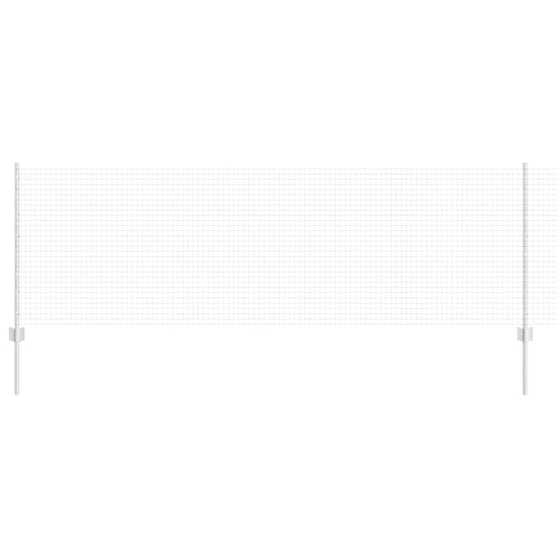 vidaXL Kerítés és Oszlop Ezüst 0,8 x 25 m Acél