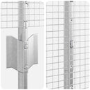 vidaXL Kerítés oszlopokkal Ezüst 1.5 x 25 m Acél