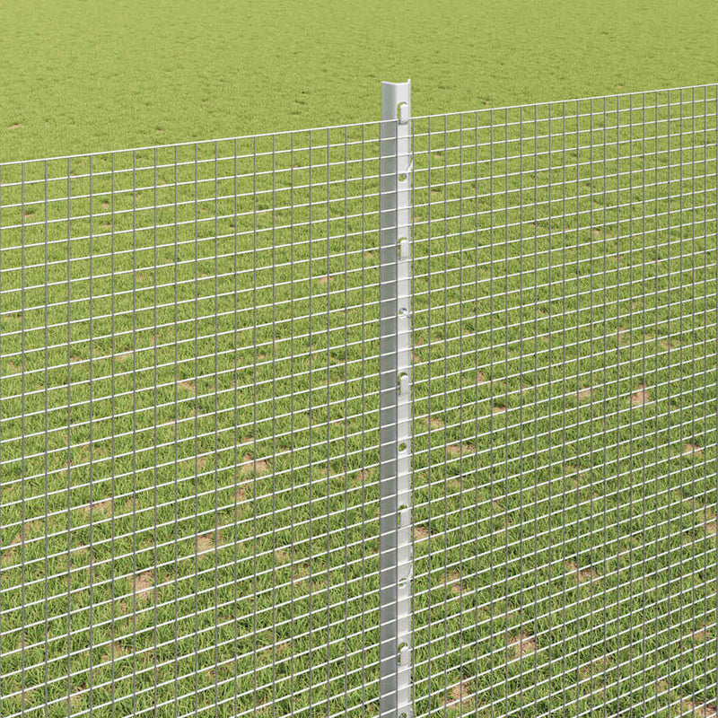 vidaXL Kerítés oszlopokkal Ezüst 1.5 x 25 m Acél