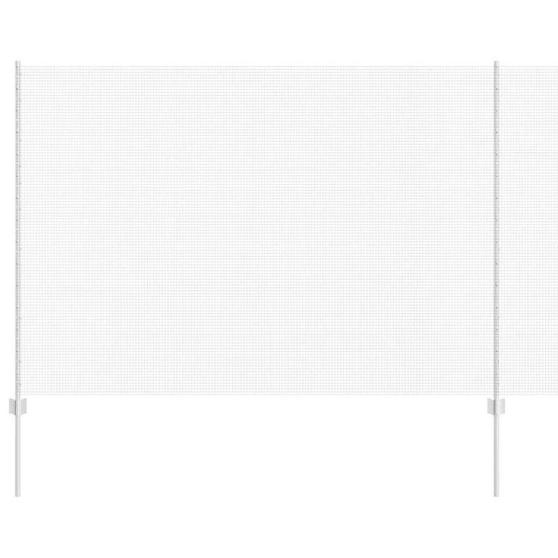 vidaXL Kerítés oszlopokkal Ezüst 1.5 x 25 m Acél