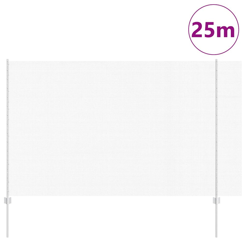 vidaXL Kerítés oszlopokkal Ezüst 1.5 x 25 m Acél