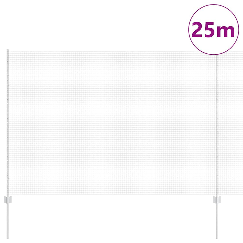 vidaXL Kerítés oszlopokkal Ezüst 1.5 x 25 m Acél