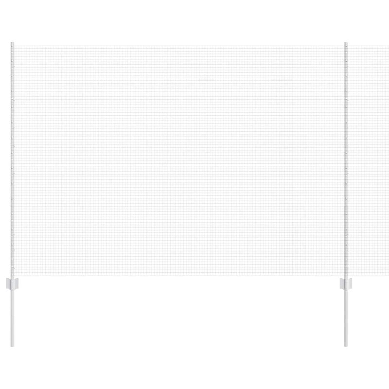 vidaXL Kerítés oszlopokkal Ezüst 1.6 x 25 m Acél