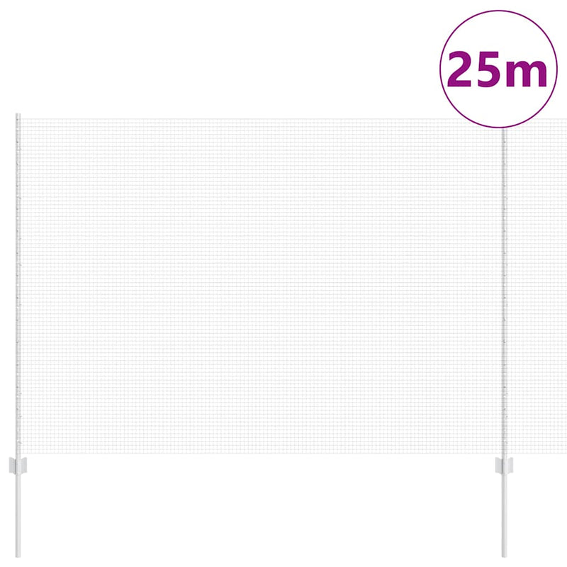 vidaXL Kerítés oszlopokkal Ezüst 1.6 x 25 m Acél