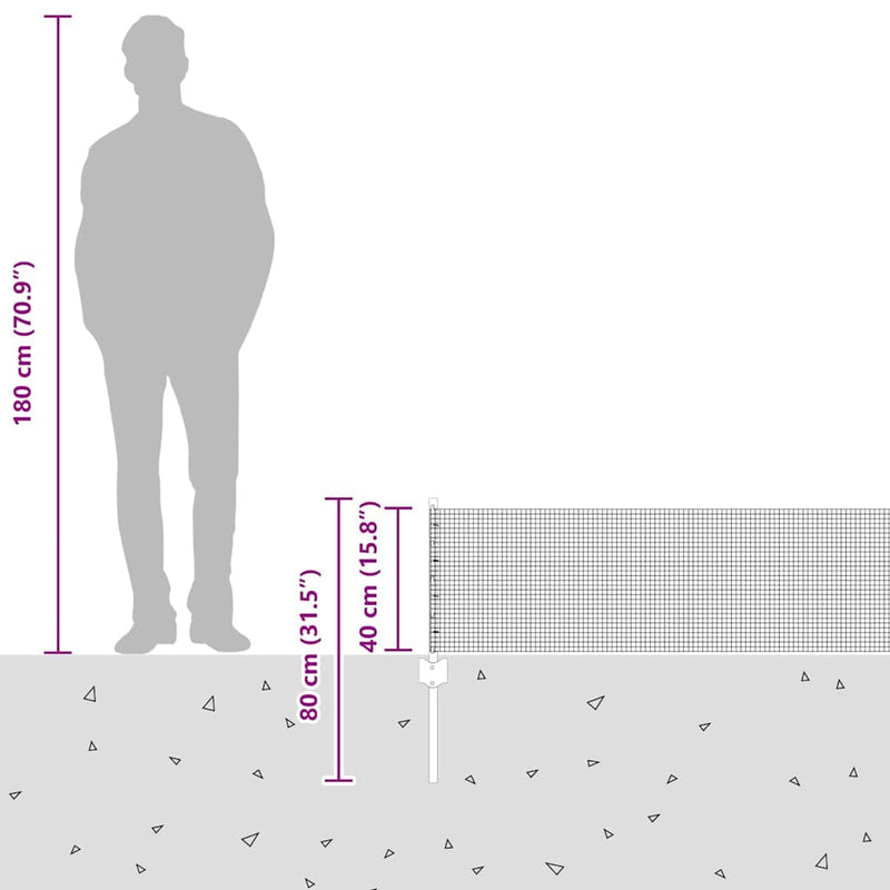 vidaXL Kerítés oszlopokkal Ezüst 0.4 x 50 m Acél