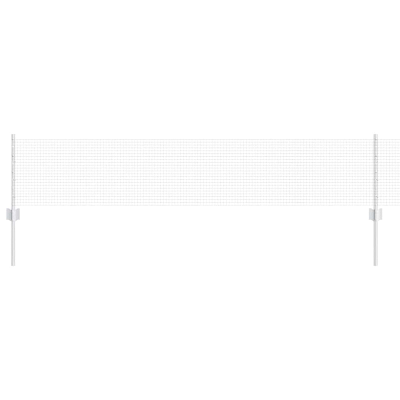 vidaXL Kerítés oszlopokkal Ezüst 0.4 x 50 m Acél