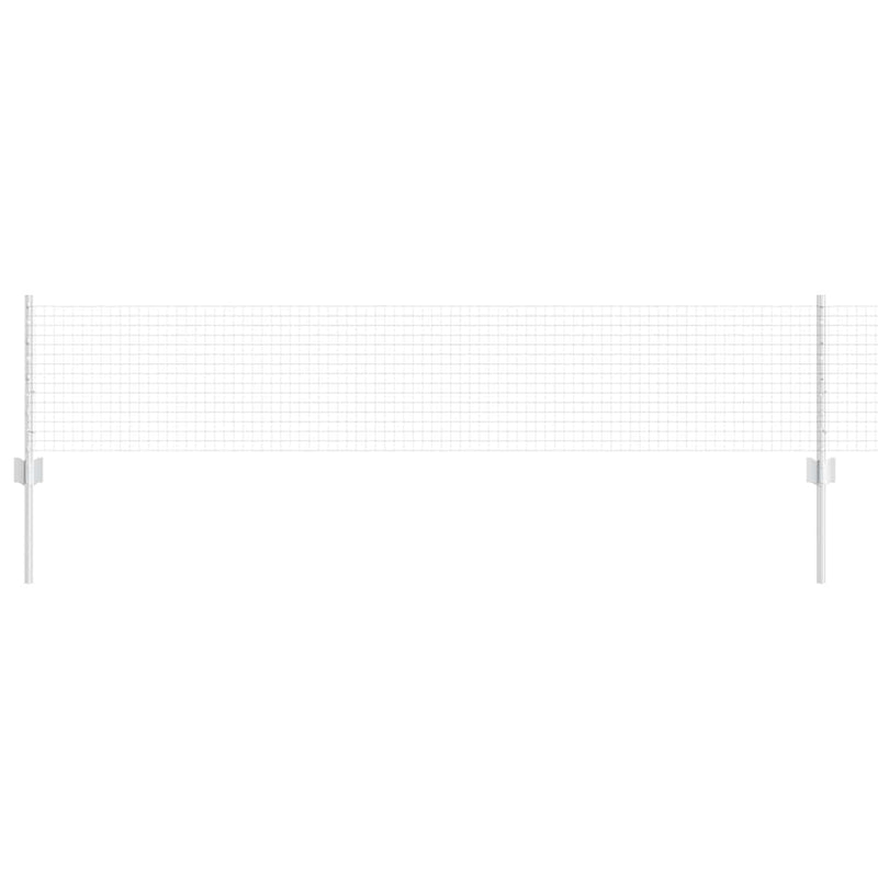 vidaXL Kerítés oszlopokkal Ezüst 0.4 x 50 m Acél