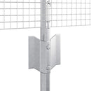 vidaXL Kerítés oszlopokkal Ezüst 0.5 x 50 m Acél