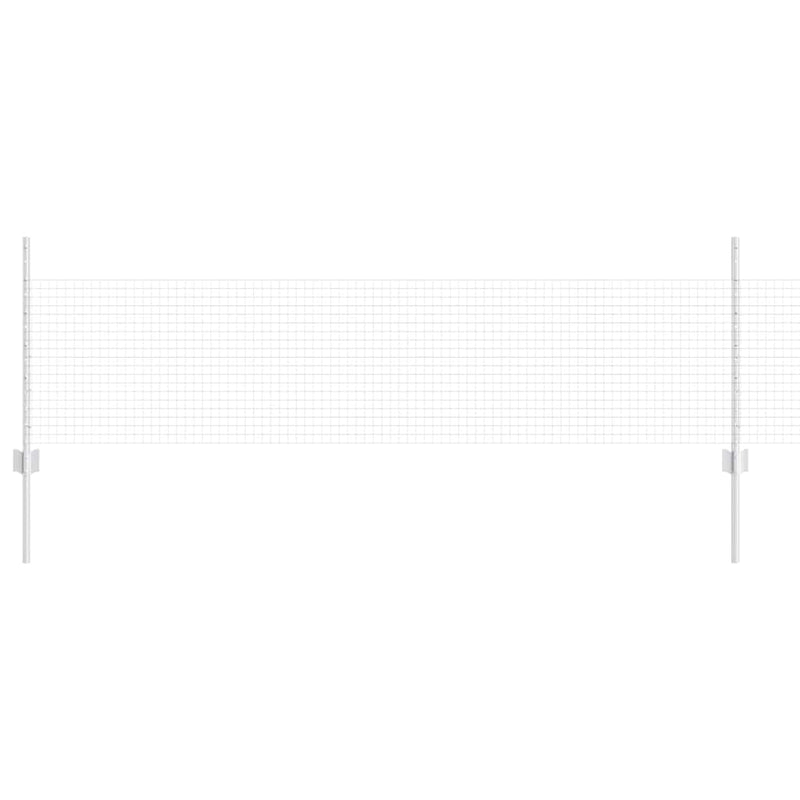 vidaXL Kerítés oszlopokkal Ezüst 0.5 x 50 m Acél