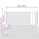 vidaXL Kerítés oszlopokkal Ezüst 0.5 x 50 m Acél