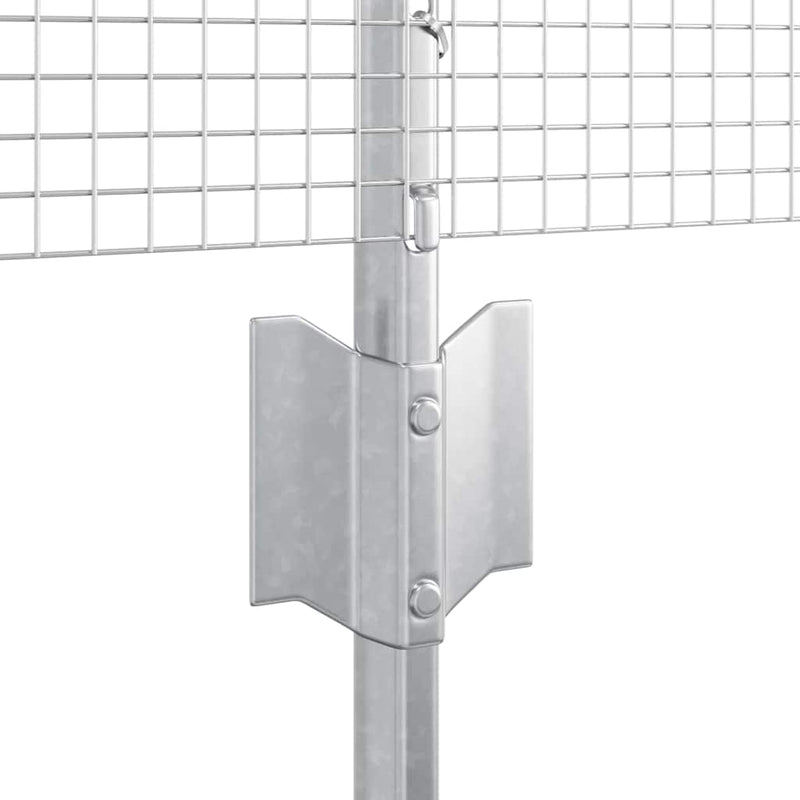 vidaXL Kerítés oszlopokkal Ezüst 0.6 x 50 m Acél