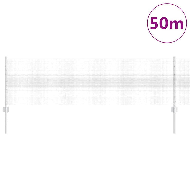 vidaXL Kerítés oszlopokkal Ezüst 0.6 x 50 m Acél