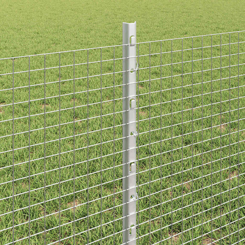 vidaXL Kerítés oszlopokkal Ezüst 0.6 x 50 m Acél