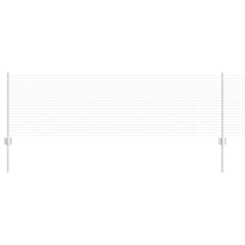 vidaXL Kerítés oszlopokkal Ezüst 0.6 x 50 m Acél