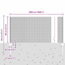 vidaXL Kerítés oszlopokkal Ezüst 0.8 x 50 m Acél