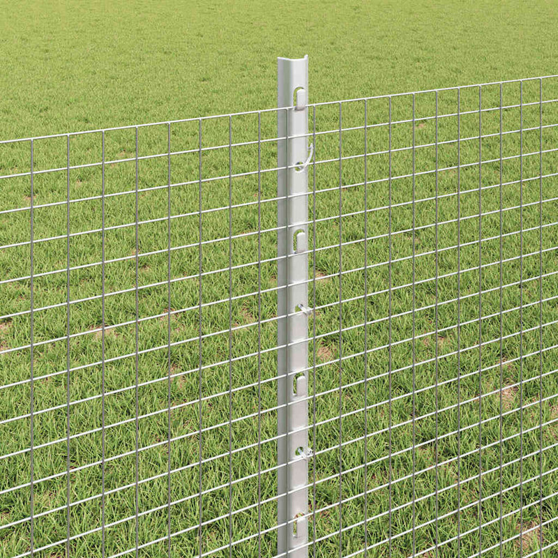 vidaXL Kerítés oszlopokkal Ezüst 0.8 x 50 m Acél