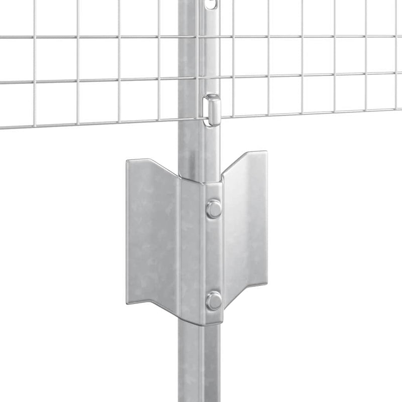 vidaXL Kerítés oszlopokkal Ezüst 0.8 x 50 m Acél