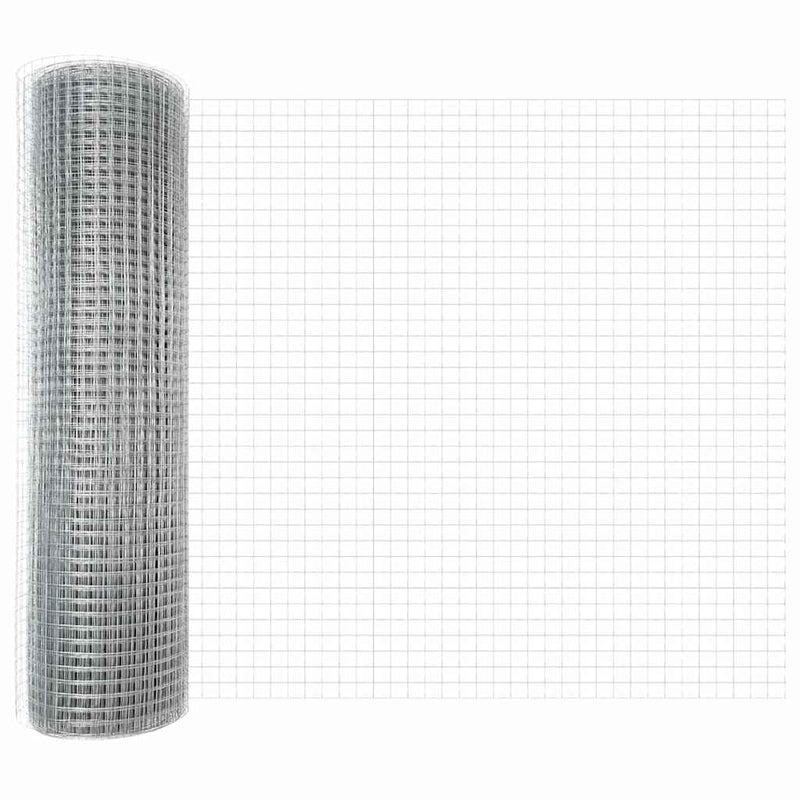 vidaXL Kerítés oszlopokkal Ezüst 0.8 x 50 m Acél