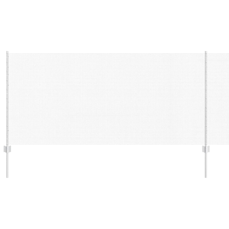 vidaXL Kerítés oszlopokkal Ezüst 1 x 50 m Acél