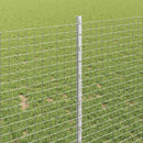 vidaXL Hegesztett drótkerítés oszlopokkal 50 x 1 m Horganyzott Acél