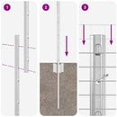 vidaXL Kerítés oszlopokkal Ezüst 1 x 50 m Acél