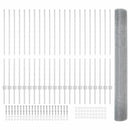 vidaXL Kerítés oszlopokkal Ezüst 1.2 x 50 m Acél