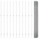 vidaXL Kerítés oszlopokkal Ezüst 1.2 x 50 m Acél