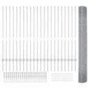 vidaXL Hegesztett drótkerítés oszlopokkal 50 x 1,2 m Horganyzott Acél