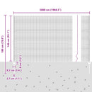 vidaXL Kerítés oszlopokkal Ezüst 1.4 x 50 m Acél