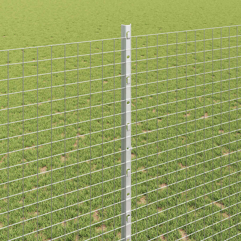 vidaXL Kerítés oszlopokkal Ezüst 1.4 x 50 m Acél