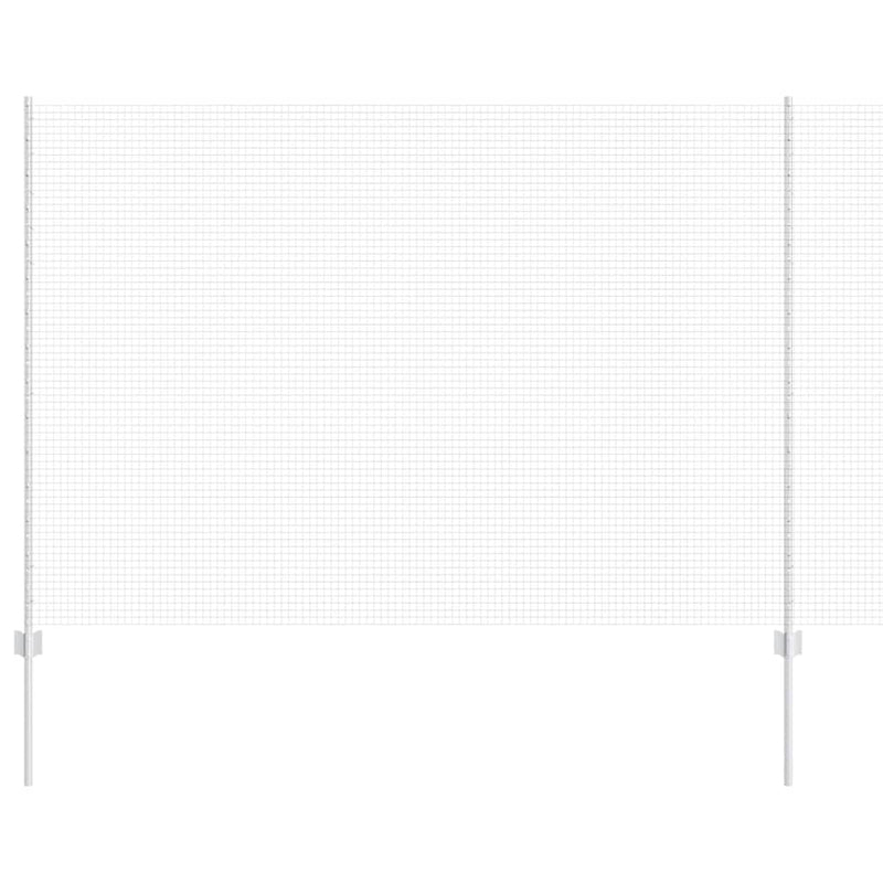 vidaXL Kerítés oszlopokkal Ezüst 1.5 x 50 m Acél