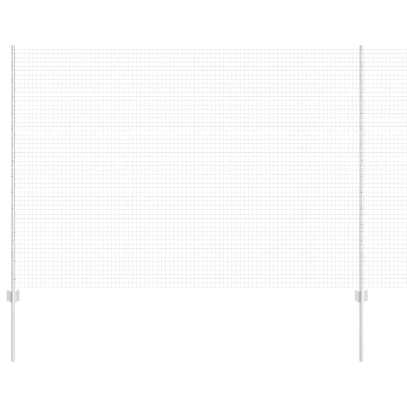 vidaXL Kerítés oszlopokkal Ezüst 1.5 x 50 m Acél